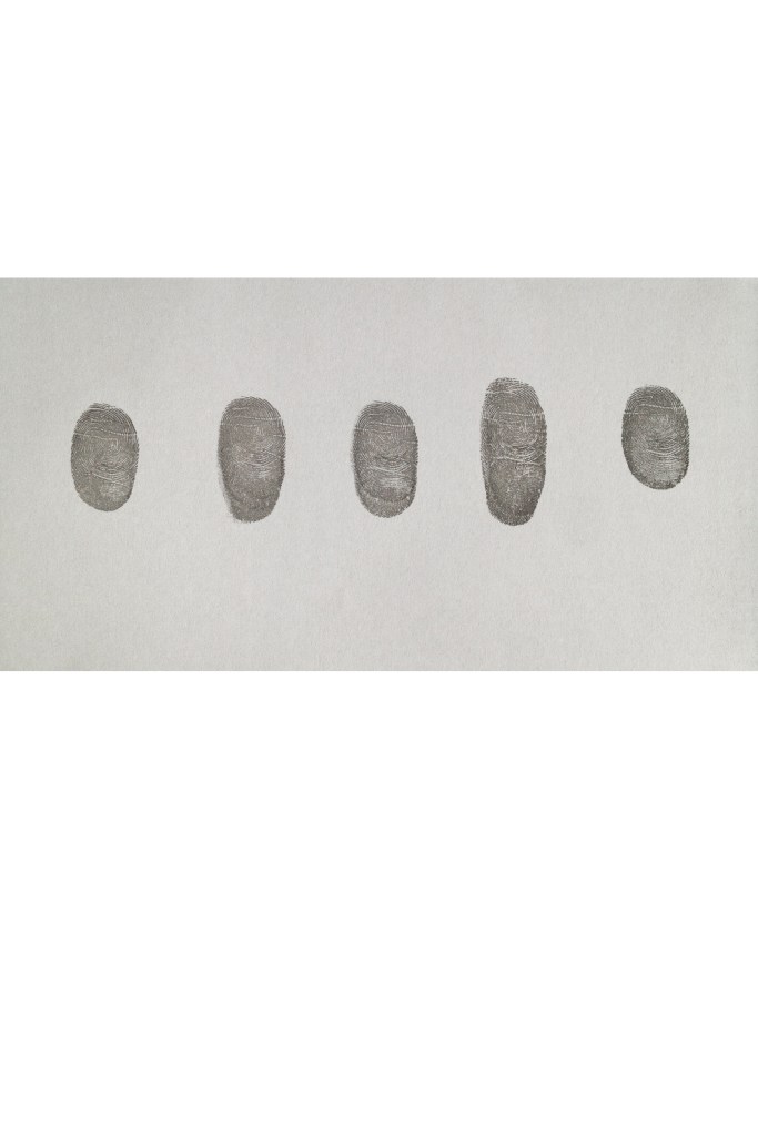 Five Thumb Prints Of A Famous Artist
