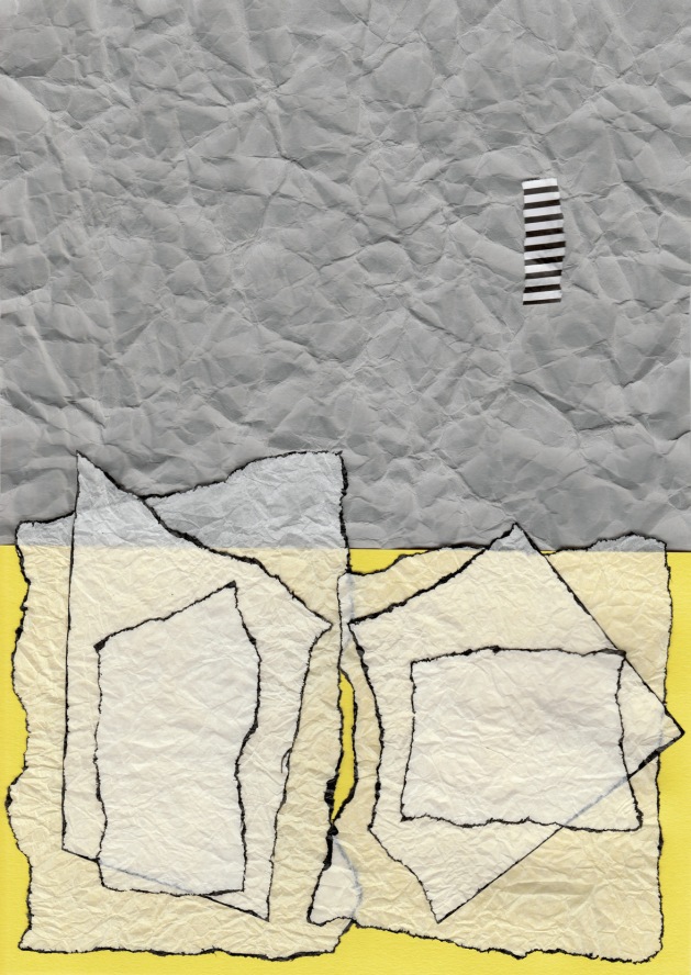 Abstract Collage in Yellow